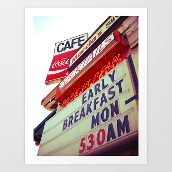 Diner angle Art Print