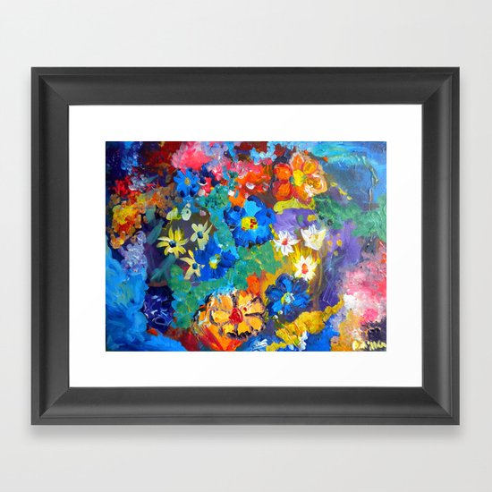 Flora Azul Framed Art Print