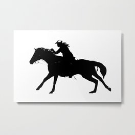 Cowgirl - Horse Rider Metal Print