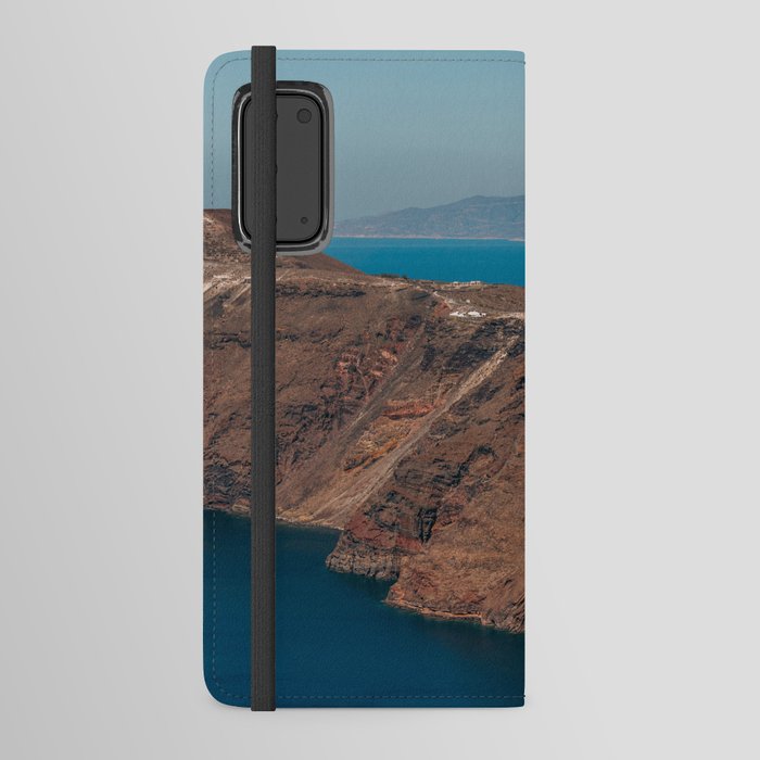 View over the Volcanic Greek Island Santorini | Landscape, Nature and Travel Photography in Greece, Europe Android Wallet Case