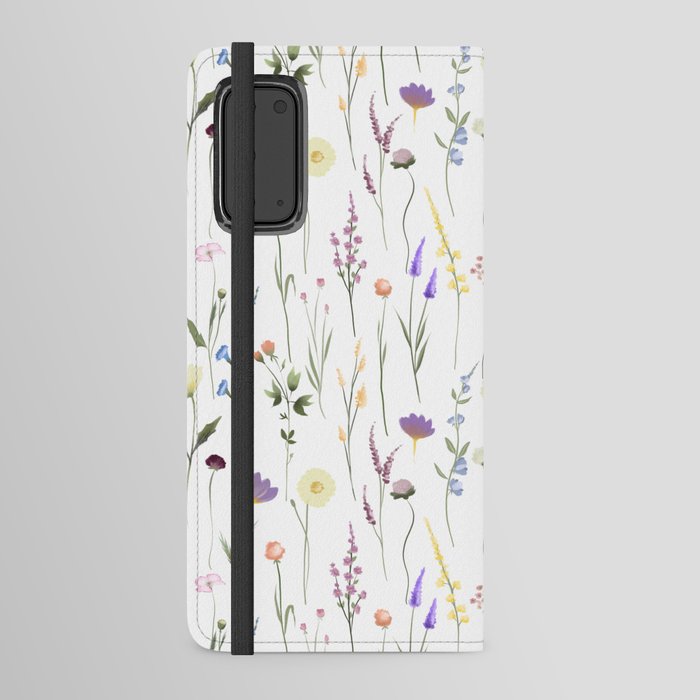 Pretty Wildflowers Floral Pattern Android Wallet Case