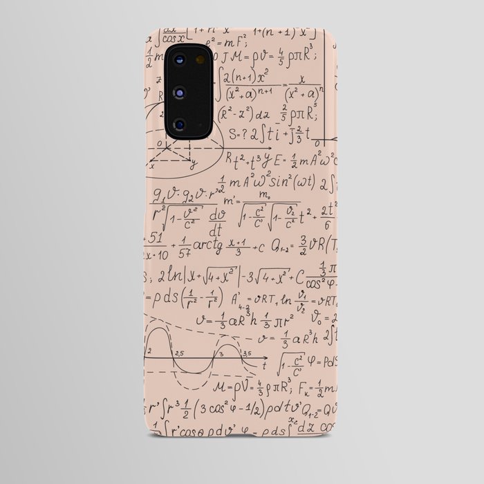 Math Formula Print On Pink Background Pattern Android Case