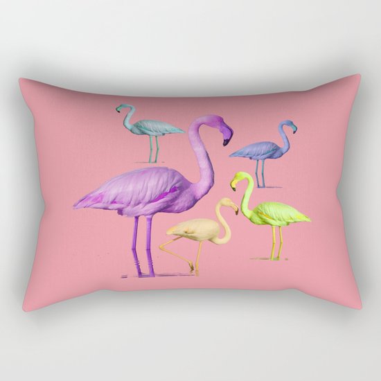 flamingo party-pink Rectangular Pillow
