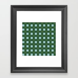 Checks in blue and green Framed Art Print