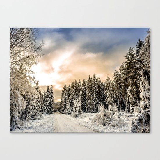 Winter Road #photography #society6 Canvas Print