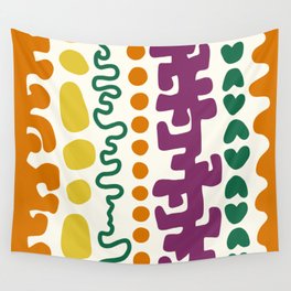 Abstract vintage colorful pattern collection 10 Wall Tapestry