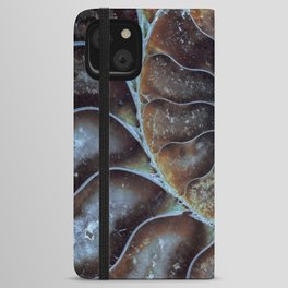 Spiral Ammonite Fossil iPhone Wallet Case
