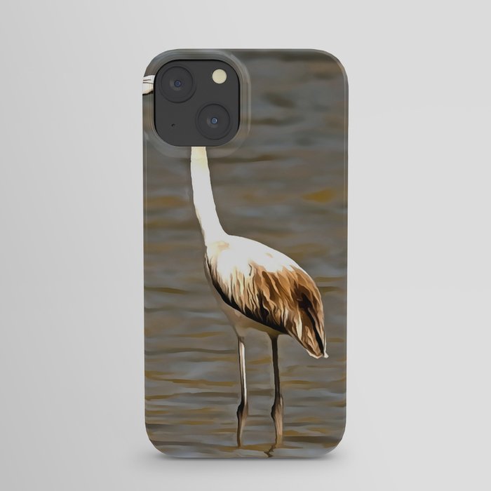 Perfection Takes Time Flamingo Fledgling Art iPhone Case