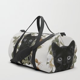 Cat With Flowers Duffle Bag