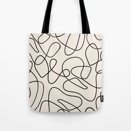  Simple Minimalist Abstract Woby lines Warm Tones Pattern Tote Bag