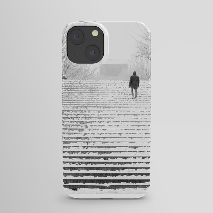 Man in Snow iPhone Case