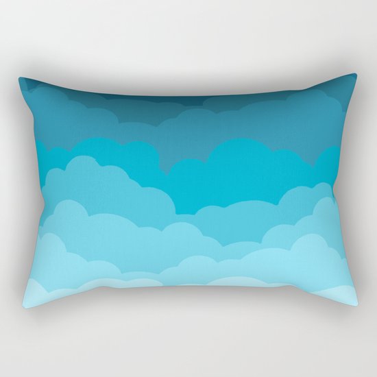 Gradient Clouds Rectangular Pillow