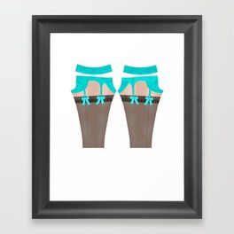 Lingeramas - Sexy Teal Lingerie Legging Pajamas Framed Art Print