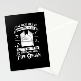 Pipe Organ Piano Organist Instrument Music Stationery Card