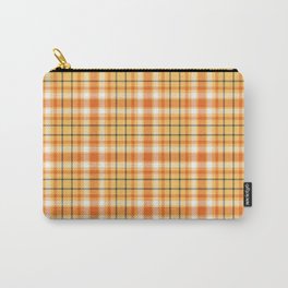 Samoan Sun Orange Tiger Plaid Carry-All Pouch