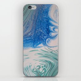 Raging Water Marbled Pour Art iPhone Skin