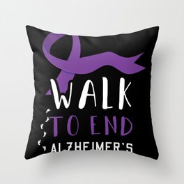 Walk To End Alzheimer Alzheimer's Awareness Throw Pillow