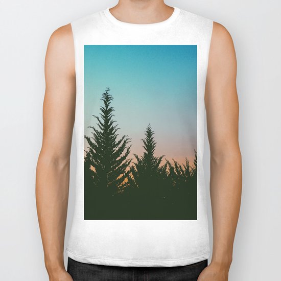 Tree tops #society6 Biker Tank