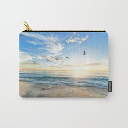 Beach Scene 34 Carry-All Pouch | Pattern, Painting, Vintage, Sea, Ocean, Seas, Drawing, People, Beach, Graphic Design 