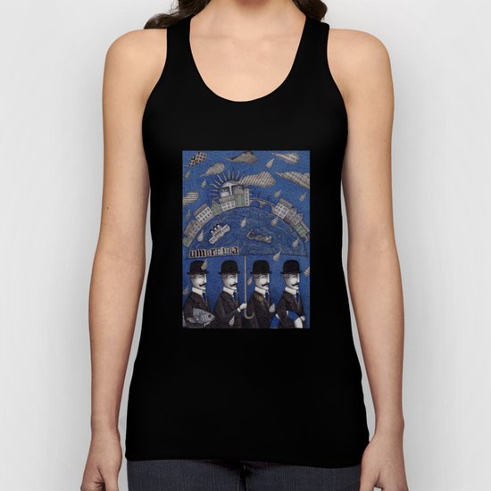 Four Men Waiting Unisex Tank Top