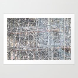 Complicated scaffolding Art Print