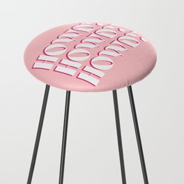 Howdy Howdy Howdy Pink and White Counter Stool