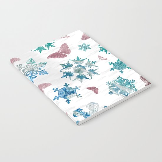 Snowflakes and Butterflies Notebook