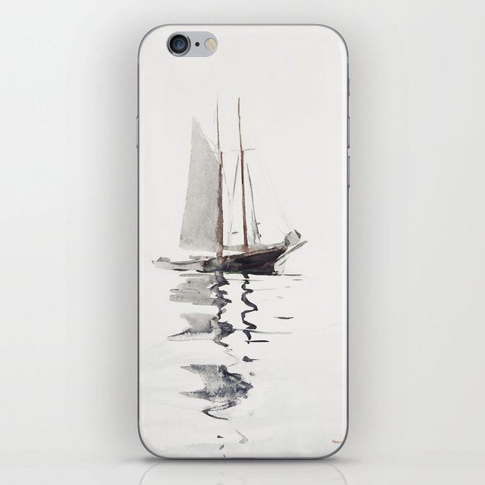 Schooner and Dory x Nautical Watercolor iPhone Skin