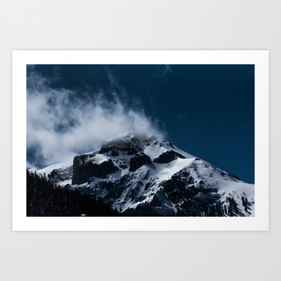 Crushing clouds #mountain #snow Art Print
