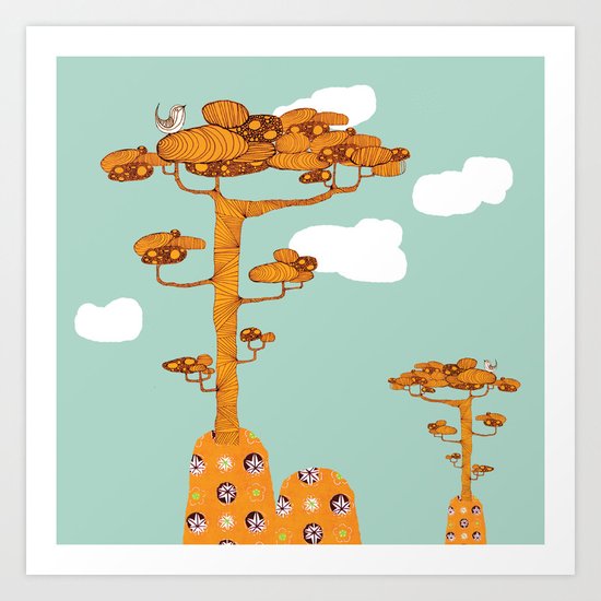 Trees. Art Print