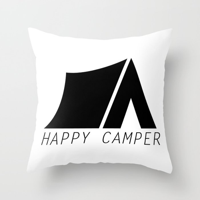 Happy camper throw pillow deals