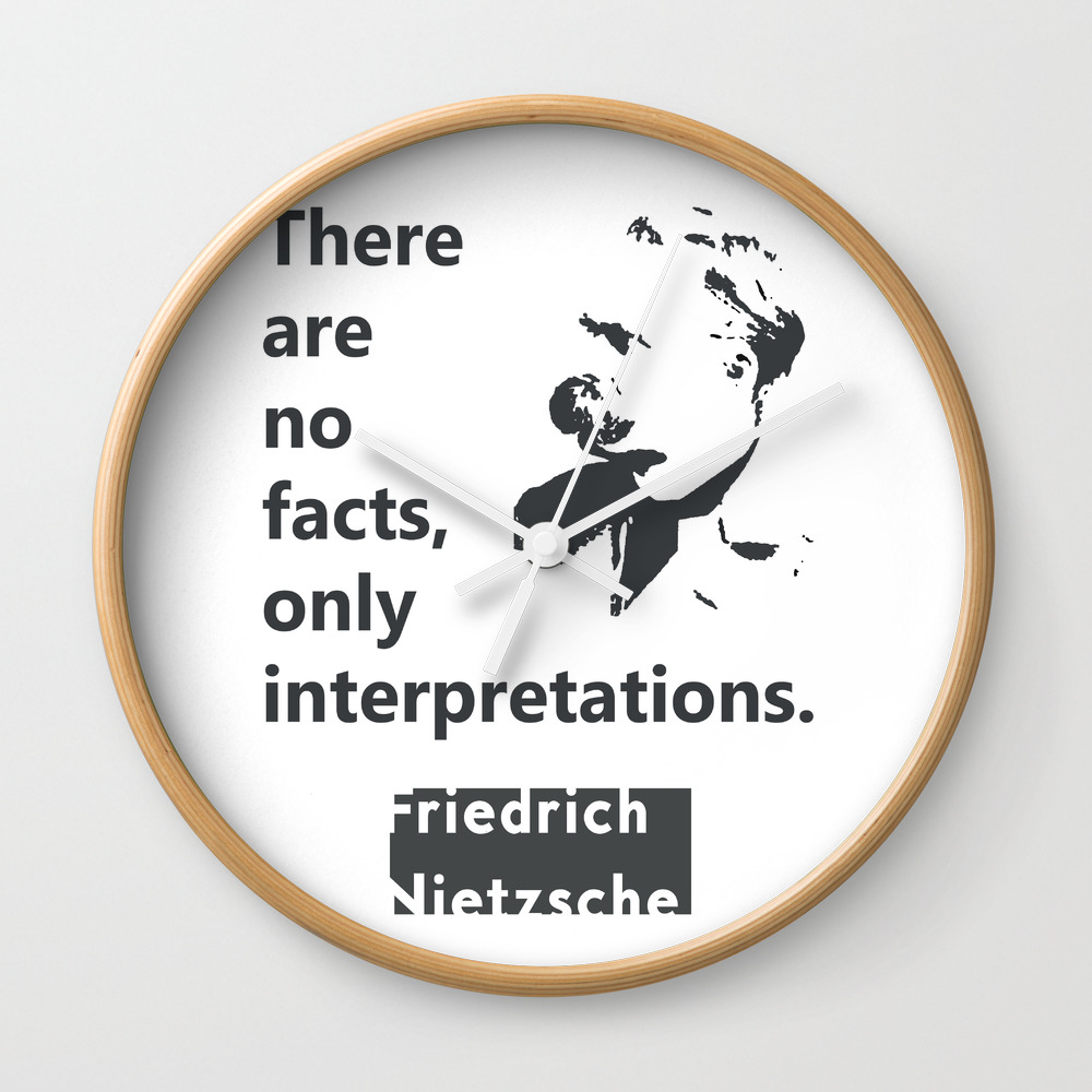 Friedrich Nietzsche Quote Wall Clock By Wish Wisdom Society6