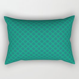 Fuzzy Dots Green Rectangular Pillow