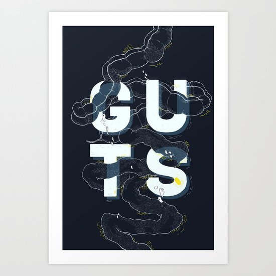Guts / Dark Blue Art Print