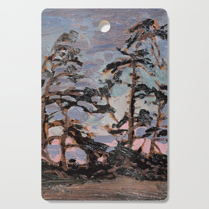 Tom Thomson ‑ Evening, Pine Island - Canada, Canadian Oil Painting - Group of Seven Cutting Board