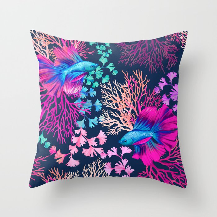 Coral Reef Throw Pillow