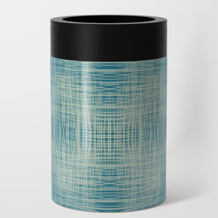 Cros Hatch Teal Can Cooler