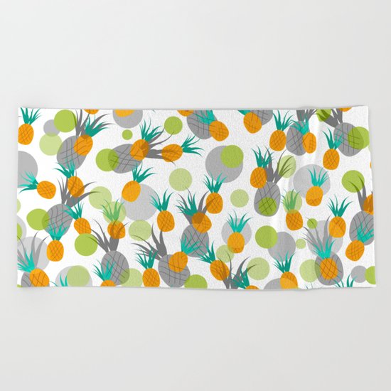 Pineapple Storm Beach Towel
