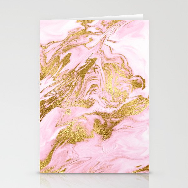 Rose Gold Mermaid Marble Stationery Cards