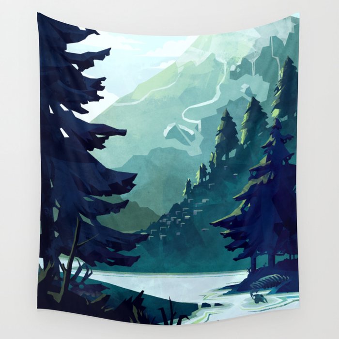 Canadian Mountain Wall Tapestry by Micaela Dawn  Society6