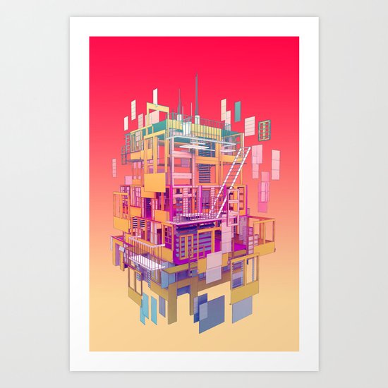 Building Clouds Art Print