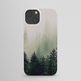 Foggy Pine Trees iPhone Case
