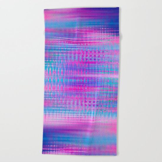 Distorted signal 02 Beach Towel