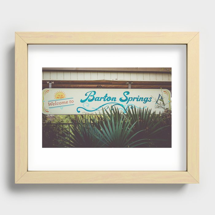 Welcome to Barton Springs | Austin Texas Photography Recessed Framed Print