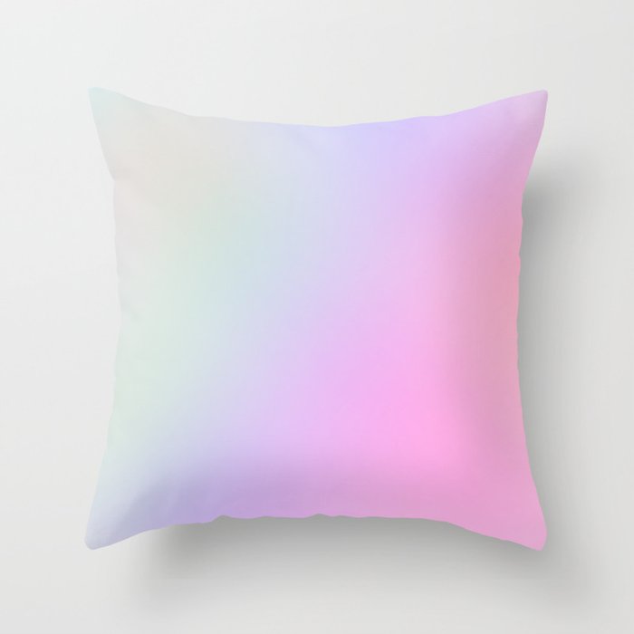 sunset rainbow ombre abstract color fade Throw Pillow