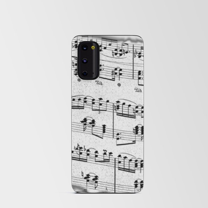 Stylized Music Paper Partition Pattern Android Card Case