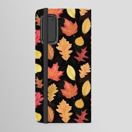 Autumn Leaves - black Android Wallet Case