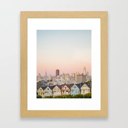 Sunset at Painted Ladies Framed Art Print