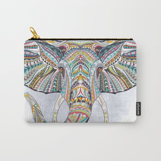 Colorful Ethnic Elephant Carry-All Pouch