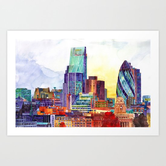 Sunshine in London Art Print